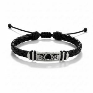 Pulseira de couro masculina